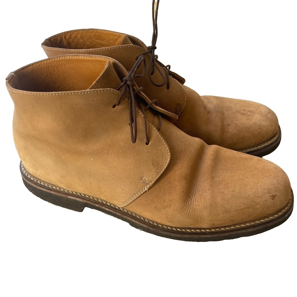 Orvis Mens 12 Suede Desert Chukka Boots Shoes Tan Made in Brazil Distressed READ